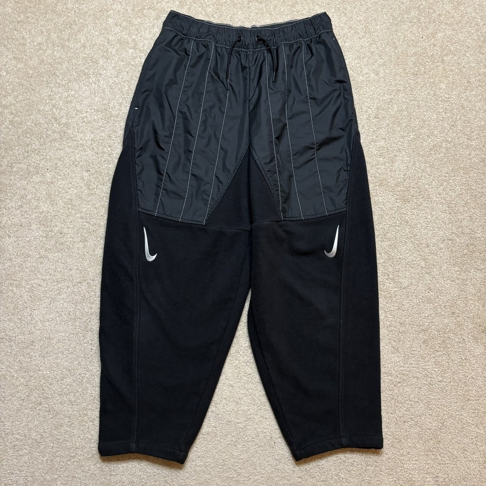 Nike Sportswear Swoosh Curve Plush Pants Womens Medium Hybrid Fleece Baggy Gorp